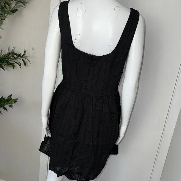 Commense Sleeveless Mini‎ Dress Corset Style Square Neck Party Cocktail Black L - Picture 15 of 15